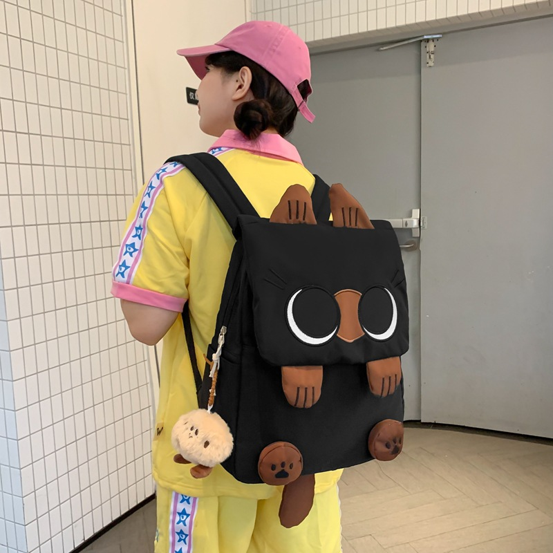 可爱卡通书包女大学生ins风日系甜妹双肩包大容量高中初中生背包