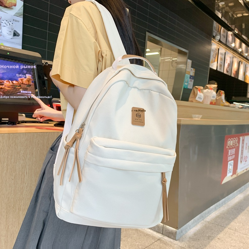 背包韩版学院风大容量双肩包女新款休闲初高中学生书包简约双肩包