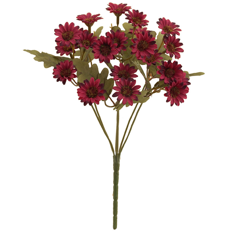 小雏菊仿真花束洋甘菊 婚庆家居装饰野菊花跳兰菊小清新假花绢花