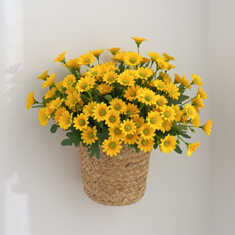 小雏菊仿真花束洋甘菊 婚庆家居装饰野菊花跳兰菊小清新假花绢花