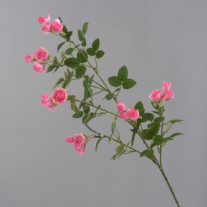 仿真花 长支小玫瑰 现代客厅装饰摆件餐桌花北欧插花假花花束