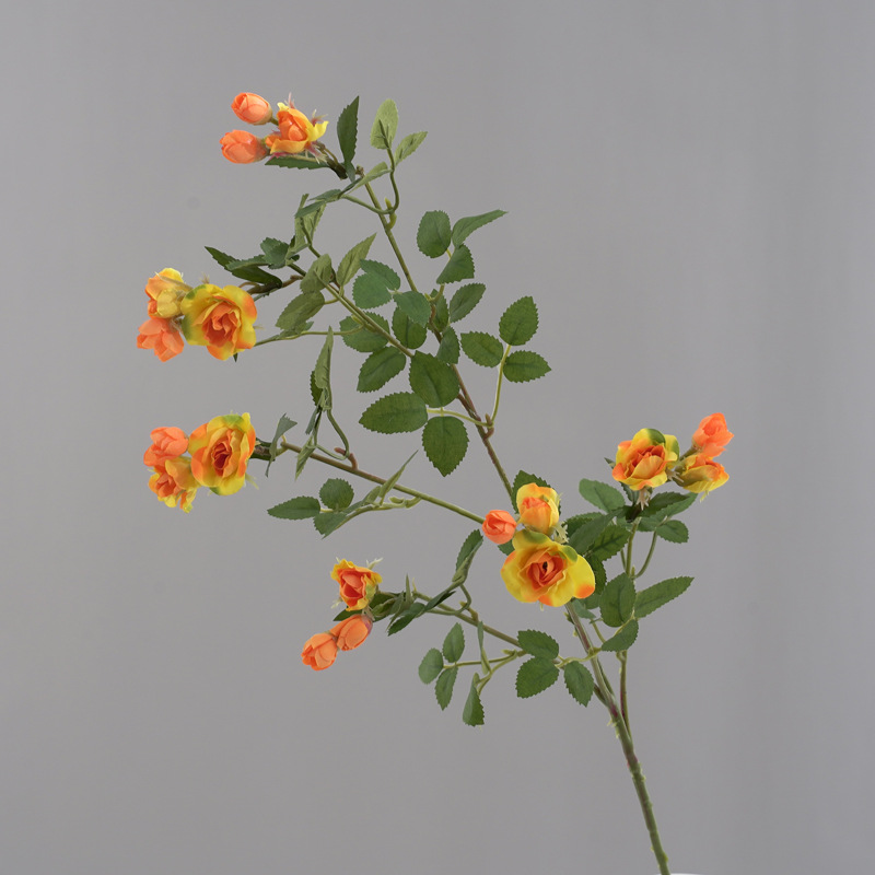 仿真花 长支小玫瑰 现代客厅装饰摆件餐桌花北欧插花假花花束