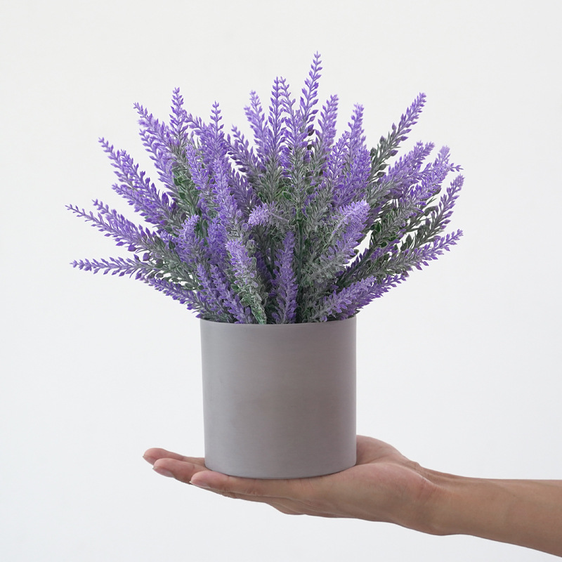 【带盆】仿真花套装薰衣草摆件仿真植物盆栽浪漫家居桌面装饰假花