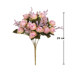 仿真15花绒布玫瑰插花客厅装饰餐桌摆件玫瑰花束婚庆花