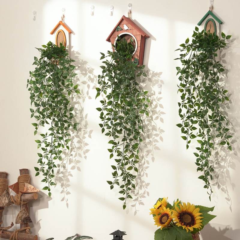 新品 仿真植物壁挂曼陀罗垂藤 藤条假花藤蔓装饰绿植装饰仿真绿植