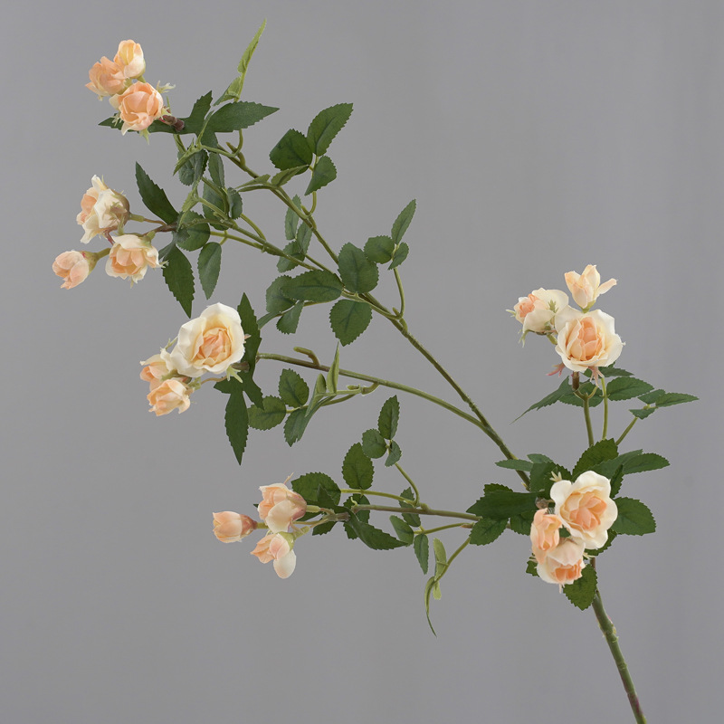 仿真花 长支小玫瑰 现代客厅装饰摆件餐桌花北欧插花假花花束