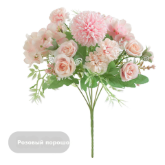 韩式仿真花假花7叉手捧花缤纷玫瑰花婚庆婚礼配材花束小把花装饰