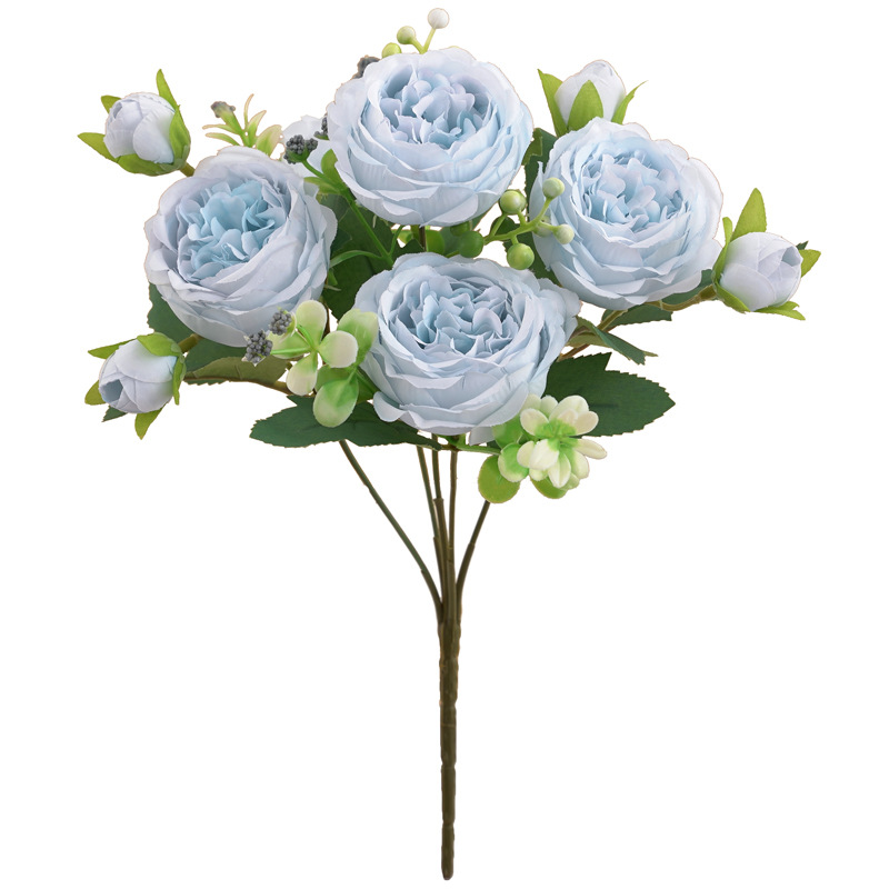 春色含苞牡丹仿真花 芍药玫瑰花家居摆件婚庆手捧花路引桌面装饰