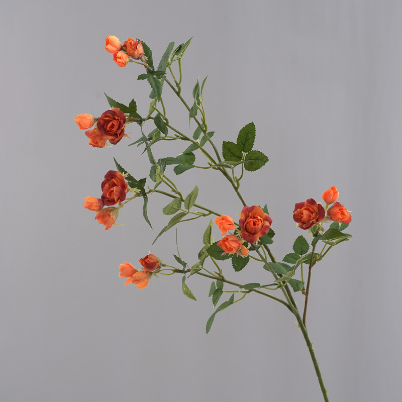 仿真花 长支小玫瑰 现代客厅装饰摆件餐桌花北欧插花假花花束