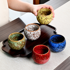 窑变建盏茶杯五行杯茶具天目品茗单杯主人杯礼盒装商务礼品伴手礼