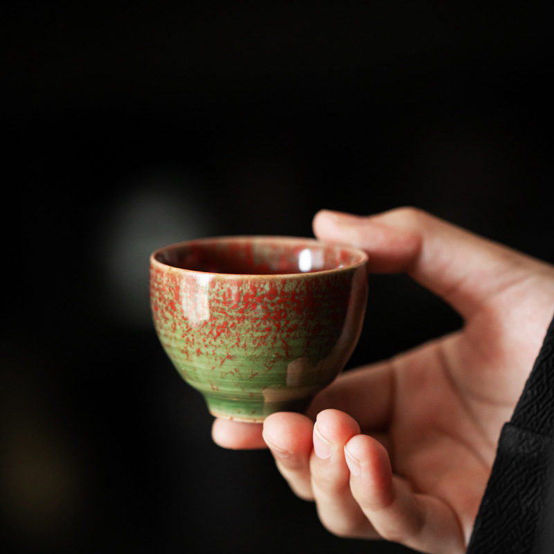 郎红釉窑口主人杯茶杯单个功夫茶杯个人专用高端茶盏女士品茗杯