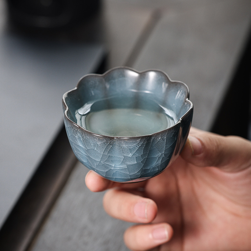 工厂生产高温遇喜糖水化冰功夫茶杯喜庆敬创意陶瓷开片小杯子