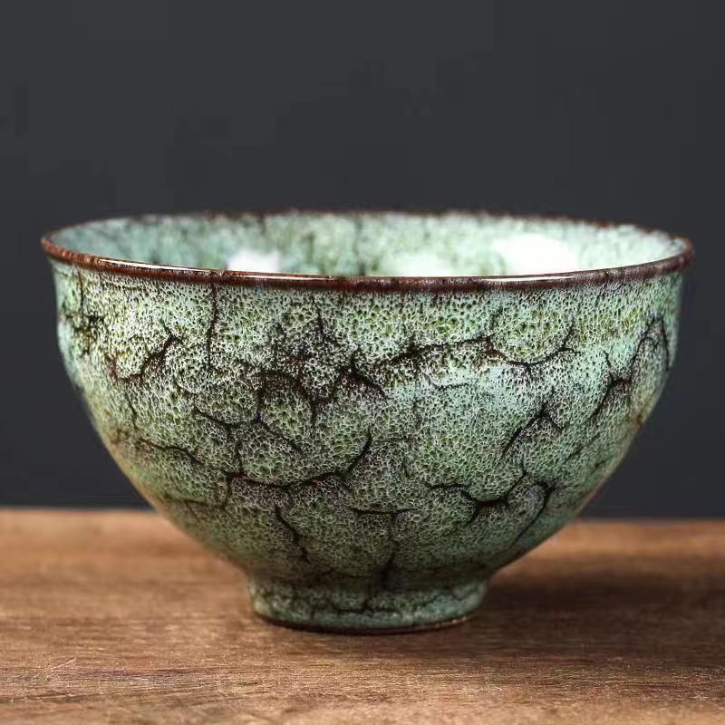 窑变龙蛋龙形不倒杯防烫陶瓷杯建盏暖手杯子窑变大容量主人杯茶杯