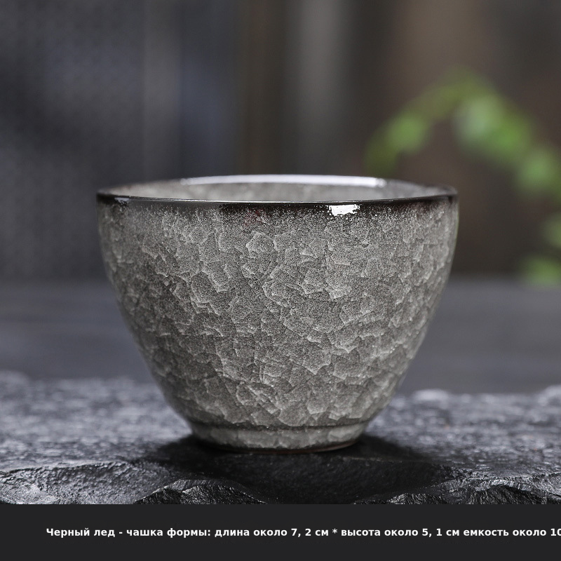 建盏主人杯汝窑冰花单杯开片冰裂釉茶杯个人品茗杯冰花茶盏独立站