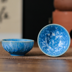 陶瓷窑变功夫小杯多彩拉丝茶碗品茗杯家用客杯夜市摆摊促销礼品