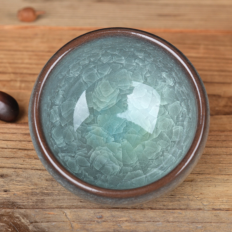 茶沫冰裂品茗茶具茶杯 建盏个人杯窑变釉主人杯 家用一口杯批发