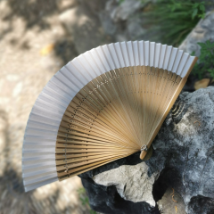 古风扇子折扇中国风夏季汉服旗袍折叠扇小竹扇子跳舞扇舞蹈扇绿色