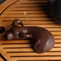 紫砂茶宠牛转乾坤茶玩招财金蟾蜍摆件精品手工雕塑茶盘茶道具可养