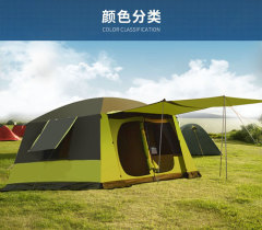 批发户外帐篷8-12人隔热防晒防暴雨两室一厅露营野营自驾游大帐篷