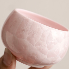 结晶釉主人杯陶瓷冰花个人杯窑变功夫茶杯高档送礼茶盏品茗杯