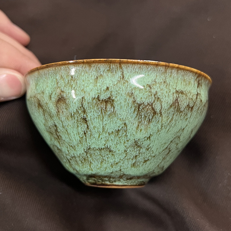 四神兽建盏陶瓷主人杯家用中式大号窑变杯单个泡茶品茗杯功夫茶盏