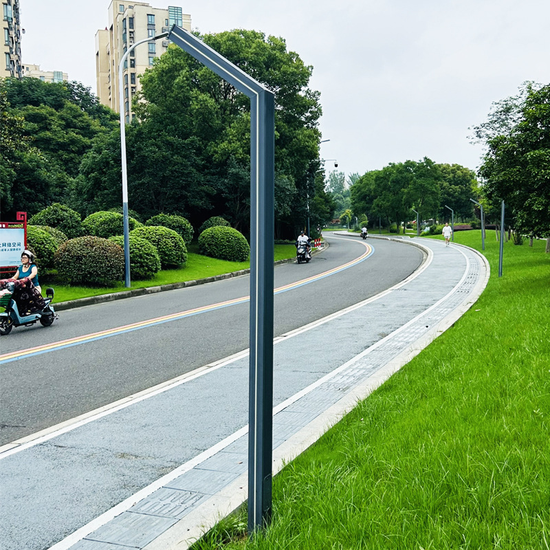 铁型材庭院灯户外防水景观灯柱3米LED侧面发光七字灯道路照明路灯