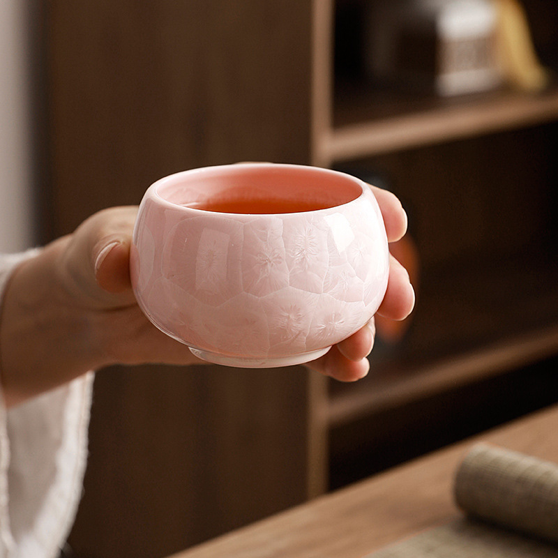 结晶釉主人杯陶瓷冰花个人杯窑变功夫茶杯高档送礼茶盏品茗杯