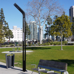 户外7字庭院灯3/3.5/4米铝型材景观灯小区公园道路太阳能led路灯