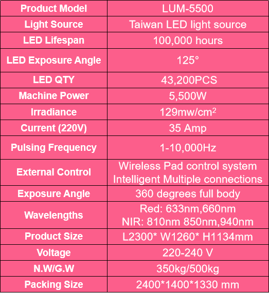 2024 New Red Light Full Body Therapy Bed Commercial Use