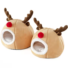 warm plush pet bed