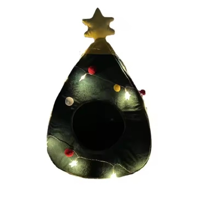 Christmas Tree Cat Bed
