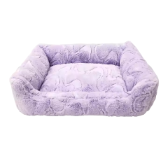 purple warm and breathable removable washable dog bed
