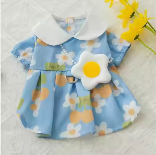 Cotton Blue Cute Dog Clothing