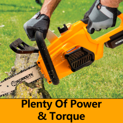 WORKSITE Cordless Chain Saw 10Inch 20V Max Battery Powered Portable Chainsaw Professional Wood Steel Cutting Power Saws
