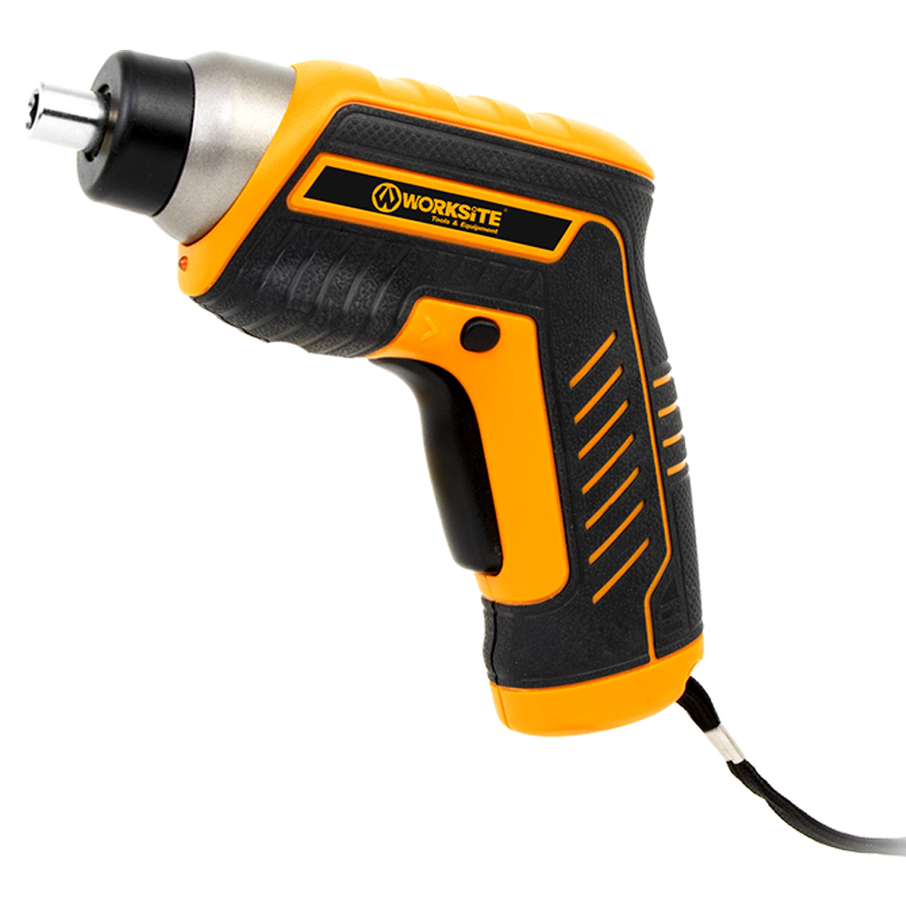 WORKSITE 4V Cordless Screwdriver 1/4" Chuck Mini Small Battery Rechargeable Power Magnetic Screwdrivers Tools