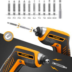 WORKSITE 4V Cordless Screwdriver 1/4" Chuck Mini Small Battery Rechargeable Power Magnetic Screwdrivers Tools