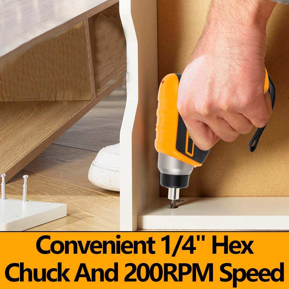 WORKSITE 4V Cordless Screwdriver 1/4" Chuck Mini Small Battery Rechargeable Power Magnetic Screwdrivers Tools