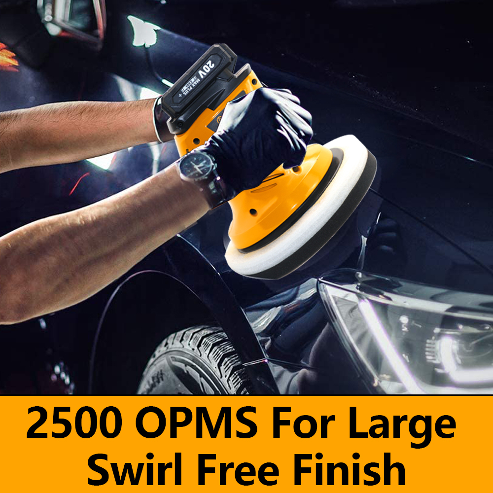 WORKSITE 20V Max Cordless Polisher 10Inch Battery Powered Dual Action Buffer Waxer for Car Paint Floor Drywall Polishing Detailing Waxing