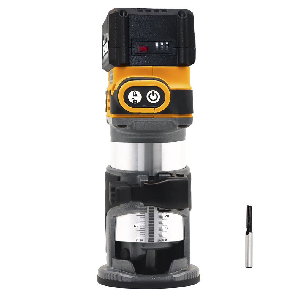 WORKSITE Brushless Cordless Router 20V Max Battery Compact Handheld Variable Speed Wood Drywall Trimmer Tool for Woodworking
