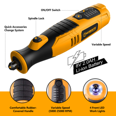 WORKSITE 8V Rotary Tool 110Pcs Accessories Set Mini Grinder Cutter Diamond Jewelry Wood Rotary Cutting Polishing Tools