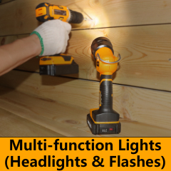 WORKSITE Cordless Flash Light 20V Max Battery Powered 120L Jobsite Handheld LED Emergency Torch Lamp Work Light Flashlight