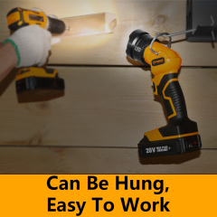 WORKSITE Cordless Flash Light 20V Max Battery Powered 120L Jobsite Handheld LED Emergency Torch Lamp Work Light Flashlight