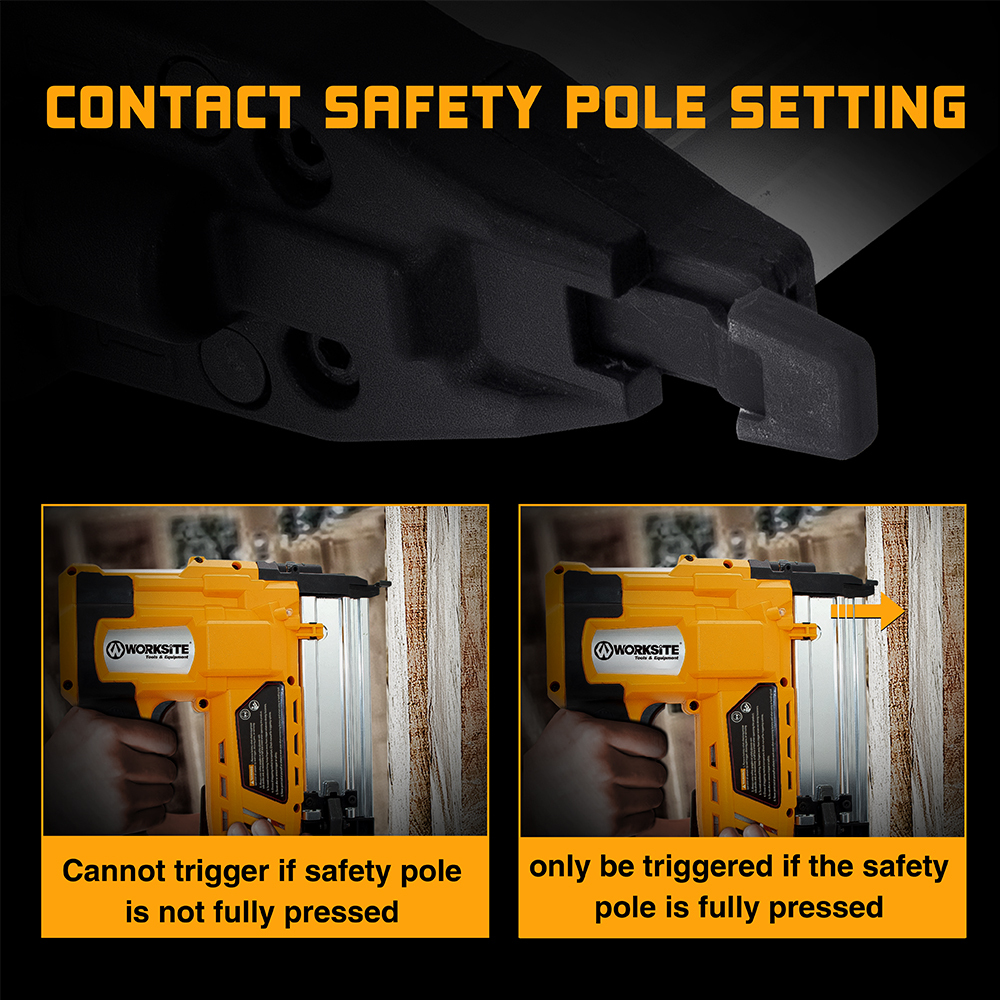 WORKSITE 2-In-1 Cordless Nailer Stapler 18 Gauge 20V Battery Power Portable Flooring Roofing Framing Palm Nail Gun