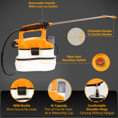 WORKSITE Paint Sprayer Pump Fogging Mist Spray Gun Portable 3.5L 20V Battery Power Garden Trigger Hand Cordless Sprayer