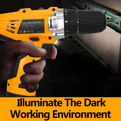 WORKSITE 12V Cordless Drill 3/8" Keyless Variable Speed Portable Handheld Wireless Battery Power Drills Driver Tool