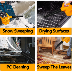 WORKSITE Dust Blower Tool 220V Corded Compact Garden Leaf Blower Sweeper Vacuum Cleaner Portable Hand 600W Electric Air Blowers