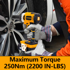 WORKSITE 20V Cordless Brushless Impact Wrench 1/2" Battery Power 250Nm Variable Speed High Torque Car Tire Wrenches