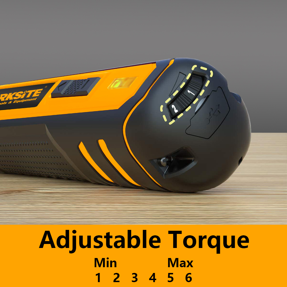 WORKSITE 4V Cordless Screwdriver Set 41Pcs Mini Small Battery Powered Rechargeable Electric Screwdrivers Kits