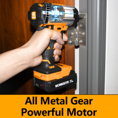 WORKSITE 20V Brushless Cordless Impact Driver 1/4" 3 Speed Battery Power Handheld Impact Screw Drivers Tools