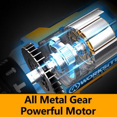 WORKSITE Cordless Power Drill 1/2 icnh 20V Battery Handheld Wireless Portable Variable Speed Screw Driver Hammer Drills